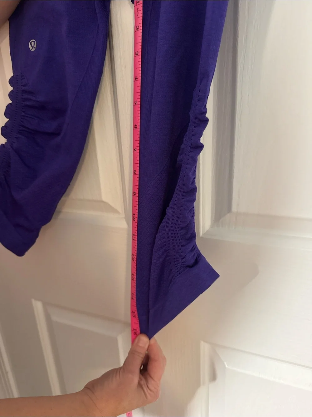 lululemon athletica Deep Purple Cropped Ruched Leggings
